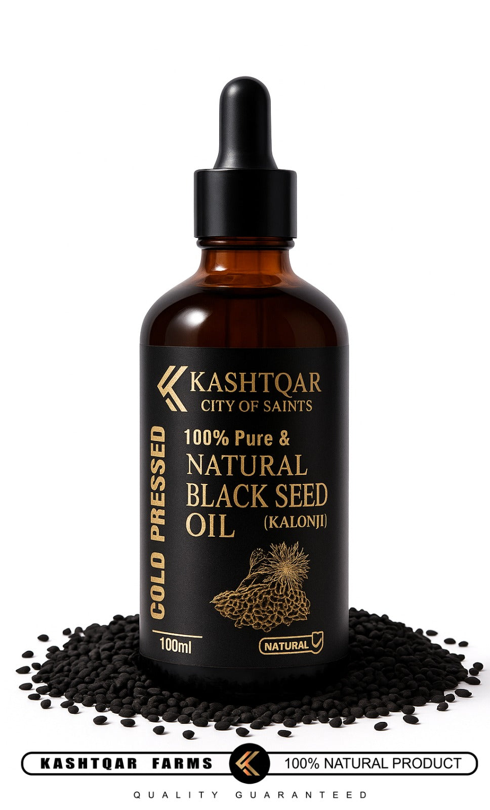 Black Seed (Kalonji) Oil - Cold Pressed (100ml)
